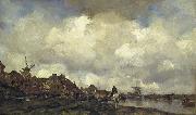 Jacob Maris Village near Schiedam oil on canvas